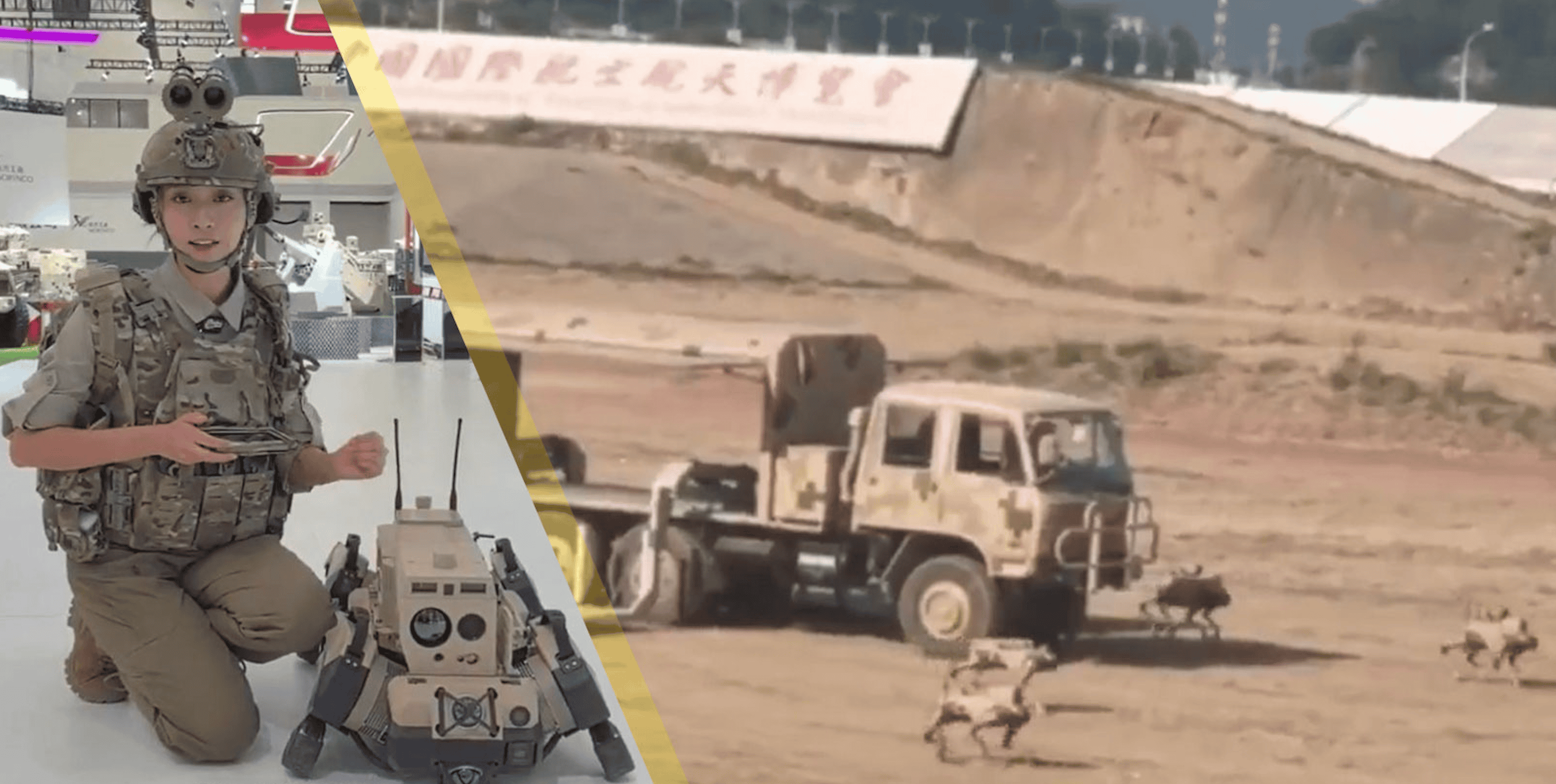 China Unveils Military Robotic Wolves at Airshow China 2024